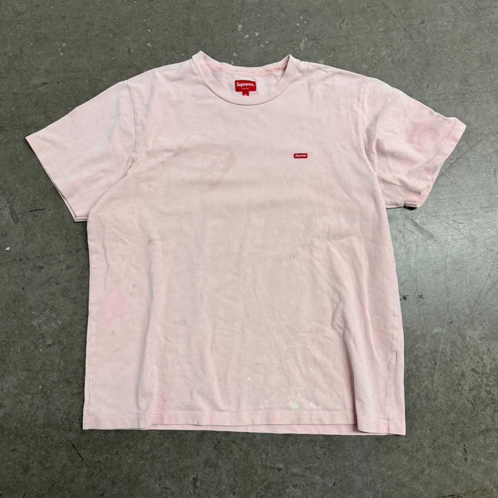 Supreme Small Box Logo T-Shirt Mens XL Pink Cotton Short Sleeve Streetwear